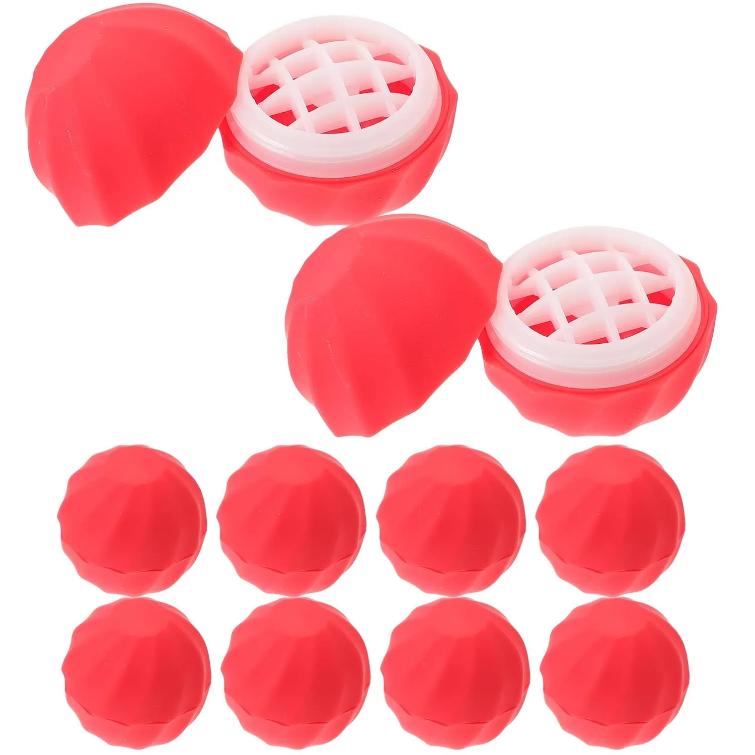 10pcs Box Spherical Lipstick Case Plastic Bulk Travel Dispenser