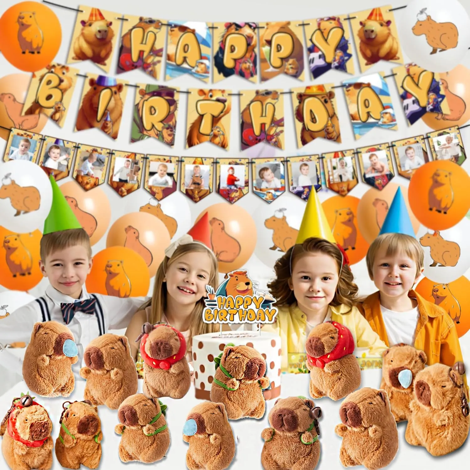 12Pcs Capybara Plush Keychain Capybara Stuffed Animals Toy Capibara Cute Keychain Pendant for Party Favor Decor (Mixed Styles, 12)