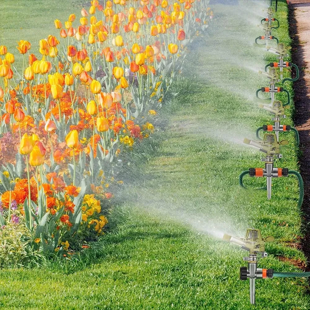 1/2"Male Thread Zinc Alloy 360°Rotating Lawn Rocker Rotating shower With Pin Garden Farm Irrigation Watering tool,1pcs,28 * 12cm
