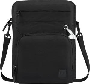 13 Inch Tablet Sleeve Bag with Shoulder Strap for iPad Pro 13" M4 2024, iPad Air 13", iPad Pro 12.9", Galaxy Tab S10  Plus/S9 FE /S9  Plus 12.4", Remarkable Paper Pro 11.8", Black