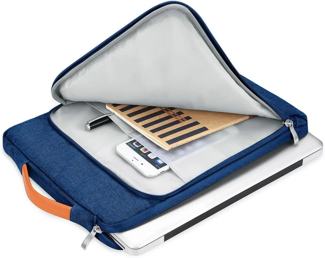 16 15.6 15 Inch Laptop Sleeve Waterproof Shockproof Case Notebook Bag Compatible with MacBook Pro 16 15/ Dell XPS 15/ Surface Laptop 15/ Chromebook Dell HP Lenovo Acer Asus Samsung - Blue