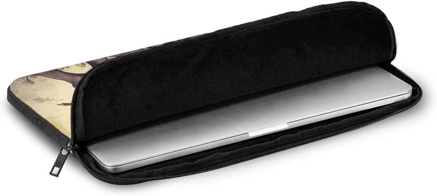 17 Inch Laptop Sleeve Bag Waterproof Shockproof Laptop Case Bag Asian Elephant with Tree Computer Skin Bags Lightweight Tablet Carrying Case