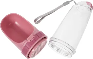 1PC Portable Dog Drinking Bottle Lightweight Pink Pet Water Feeder for Outdoor Travel Leak Design Present for Pet Owners for Dogs and Cats