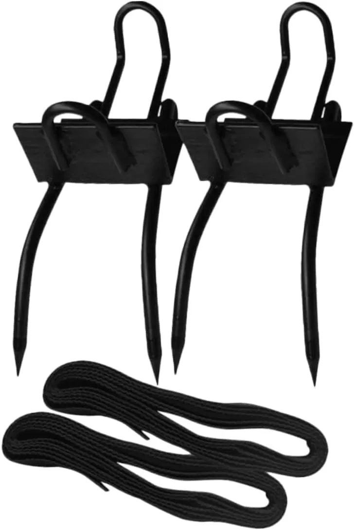 1Set Tree Climbing Spikes with Skid Design Metal Climbing Tools for Easy Tree Climbing and Fruit and Garden Supplies with Straps