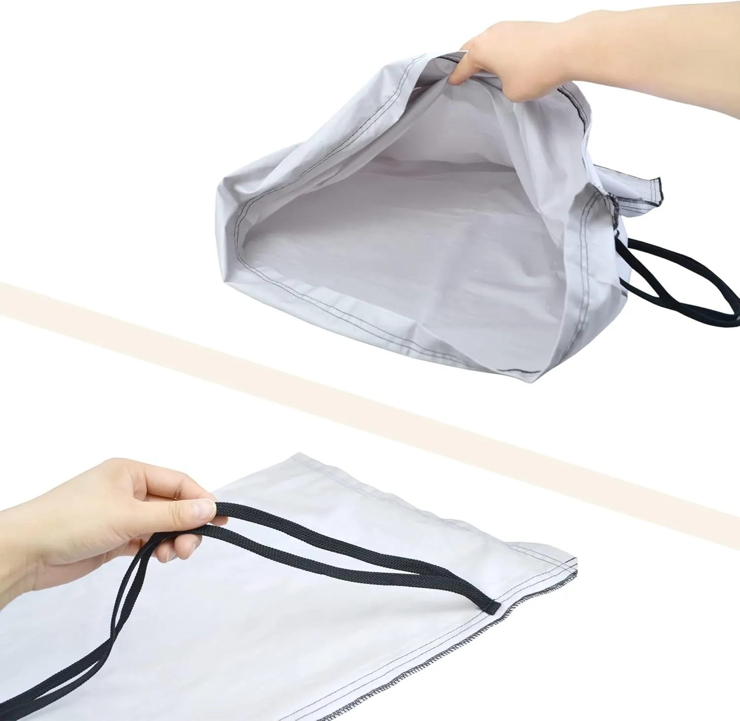 2 Pack Cloth Snake Reptile Bag with Bite Free Pouch Corner Drawstring for Capturing Moving Transporting Hunting Catching Snakes Reptiles to Vet or Travel