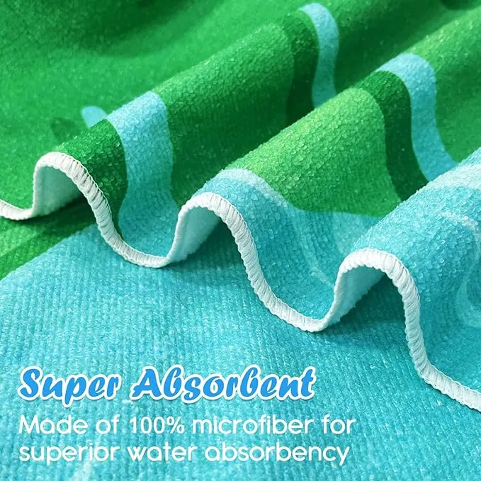 2 Pack Microfiber Beach Towel, 71"x32" XL Oversized Sand Free Beach Towels Blanket Soft & Absorbent for Adults Women Men Beach Pool Camping Travel Yoga Vacation Essentials Accessories Gifts