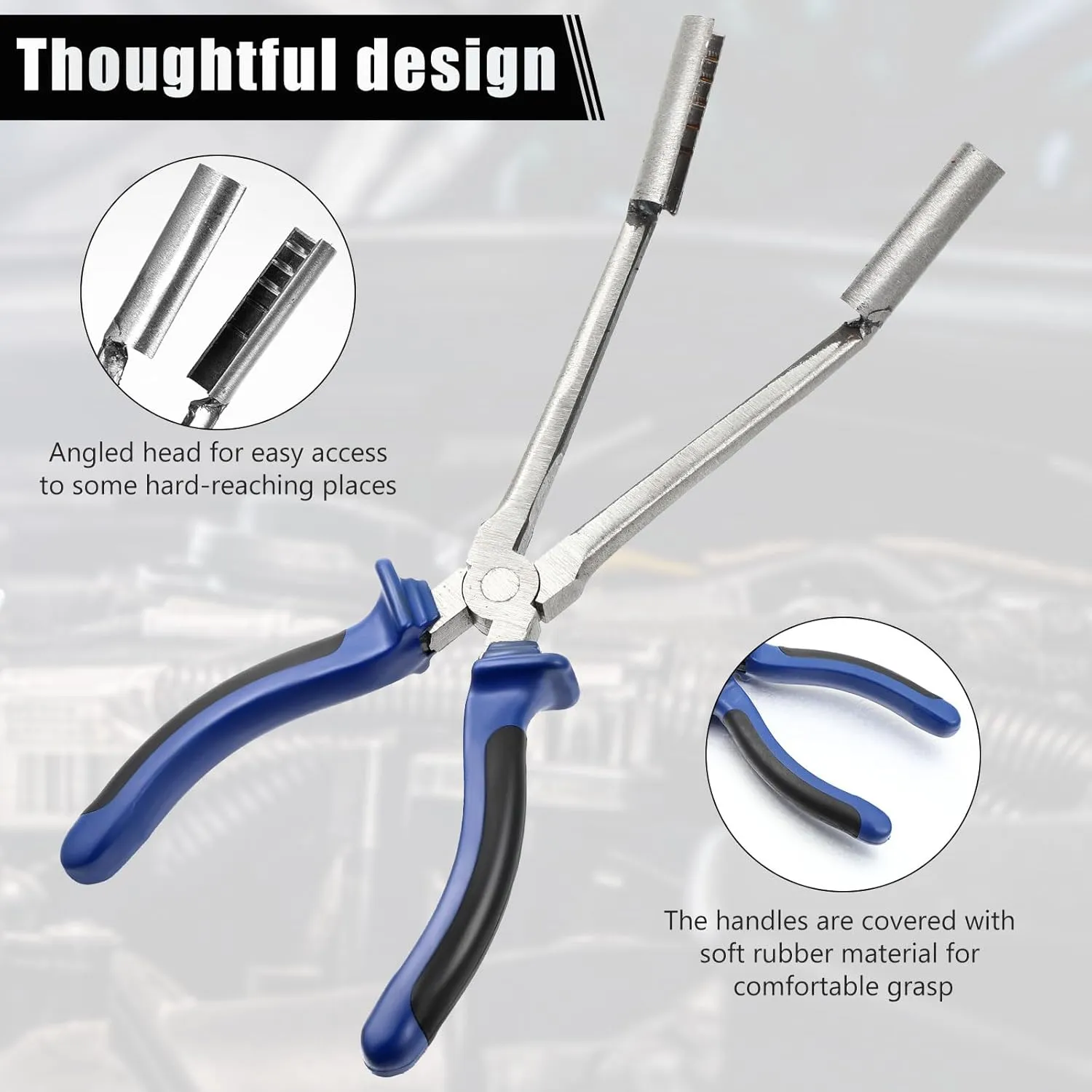 2 Pack Spark Plug Wire Removal Tool Spark Plug Boot Removal Tool Spark Plug Pliers Pulling Tool Spark Plug Removal Pliers Spark Plug Wire Puller Removal Tool Kit Spark Plug Puller Tool(Blue)
