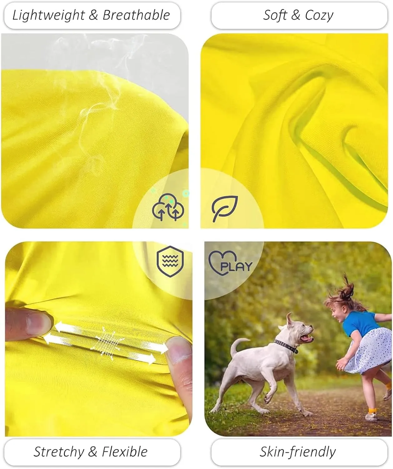 2 Pieces Dog Shirts, Soft and Cool Dog Sleeveless Vest, Breathable Lightweight Pet Tshirt, Summer Pet Apparel Tank Top for Medium Large Pets - Yellow Blue (XL)