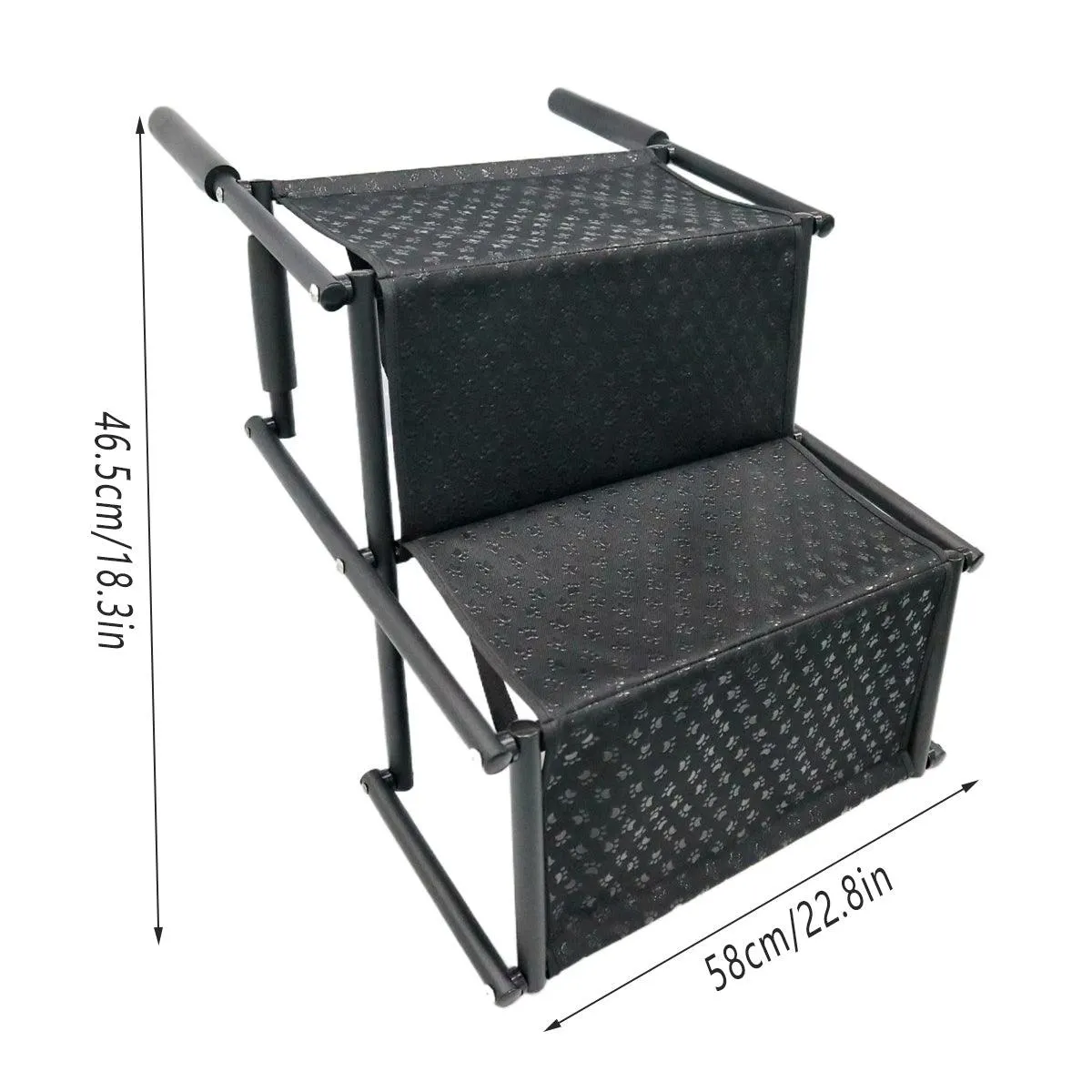 2 Steps Dog Ramp Pet Ladder Foldable Car Travel Height Stair for Pets Access