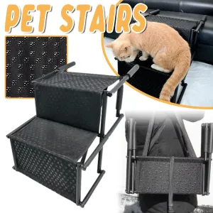 2 Steps Dog Ramp Pet Ladder Foldable Car Travel Height Stair for Pets Access