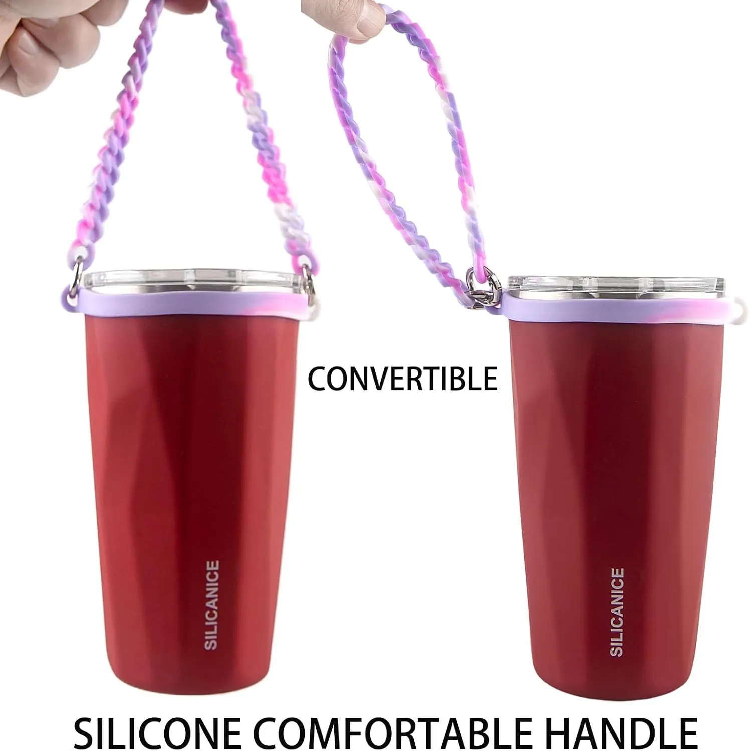 20 oz Tumblers With Straw And Lid,Dishwasher Safe Travel Coffee Mug,Stainless Steel Vacuum Insulated Iced Hot Cup,beach No Spill Proof Women Water Bottle Drink For Adults Durable (Bright Red, 20 oz)