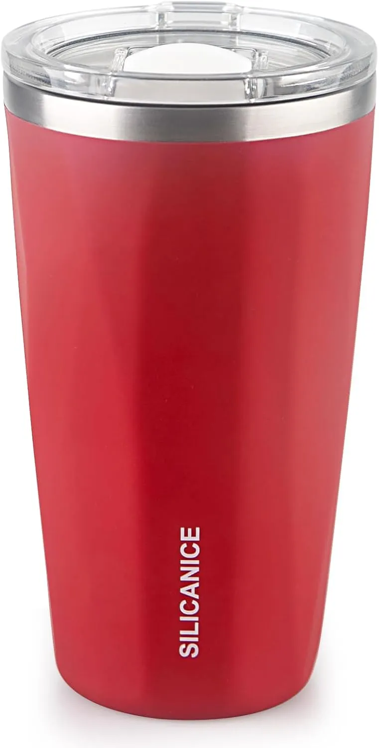 20 oz Tumblers With Straw And Lid,Dishwasher Safe Travel Coffee Mug,Stainless Steel Vacuum Insulated Iced Hot Cup,beach No Spill Proof Women Water Bottle Drink For Adults Durable (Bright Red, 20 oz)
