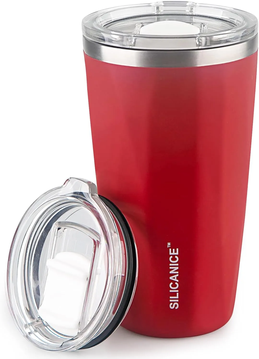 20 oz Tumblers With Straw And Lid,Dishwasher Safe Travel Coffee Mug,Stainless Steel Vacuum Insulated Iced Hot Cup,beach No Spill Proof Women Water Bottle Drink For Adults Durable (Bright Red, 20 oz)
