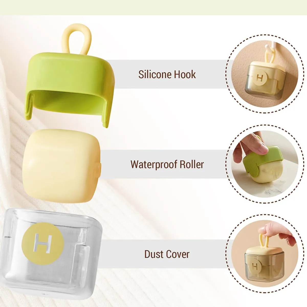 2025 Reusable Easy Lint Remover Lint Roller 2-Pack, Reusable, Portable Pet Hair/Dust Remover for Clothes/Furniture/Car Seats (Green*2)