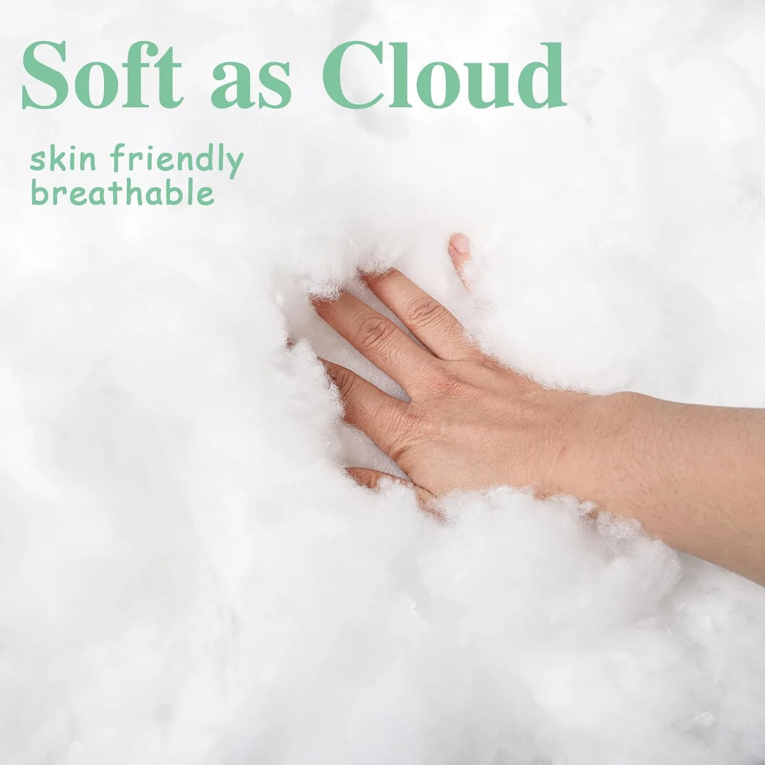 2.2 LB / 35.3 Ounce Premium Polyester Fiber Fill, Stuffing for Stuffed Animals, Pillows, Quilts, Paddings, Pouf, Fiberfill, Stuffing, Machine Washable, White