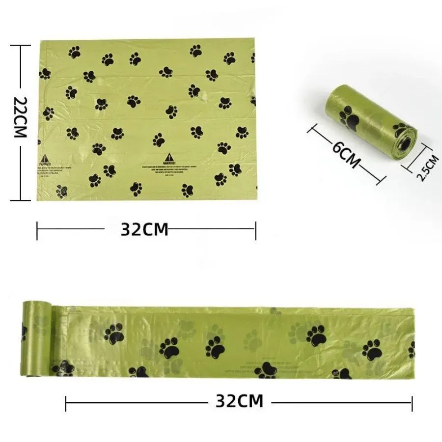 255 bags in 17 volumes Portable pet waste bag Environmental poop bag Portable biodegradable pet waste bag outdoor pet poop collection bag easy to carry