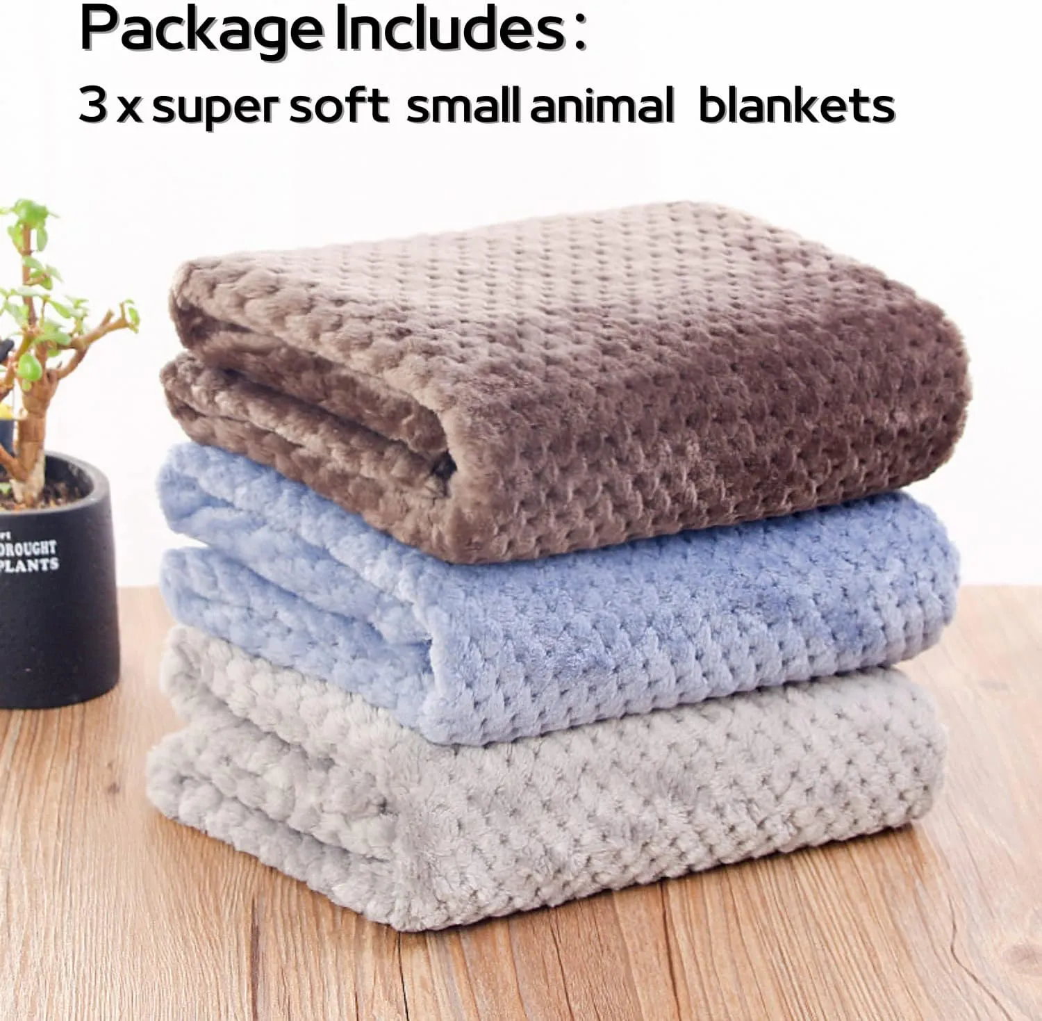 3 Pack Guinea Pig Blankets Hamster Flannel Bunny Blanket Cage Liners Small Pet Fleece Sleep Blankets Bedding Mats Bath Towels for Hamster Guinea Pig Rabbit Kitten Chinchilla Hedgehog (M, 3 Pack)