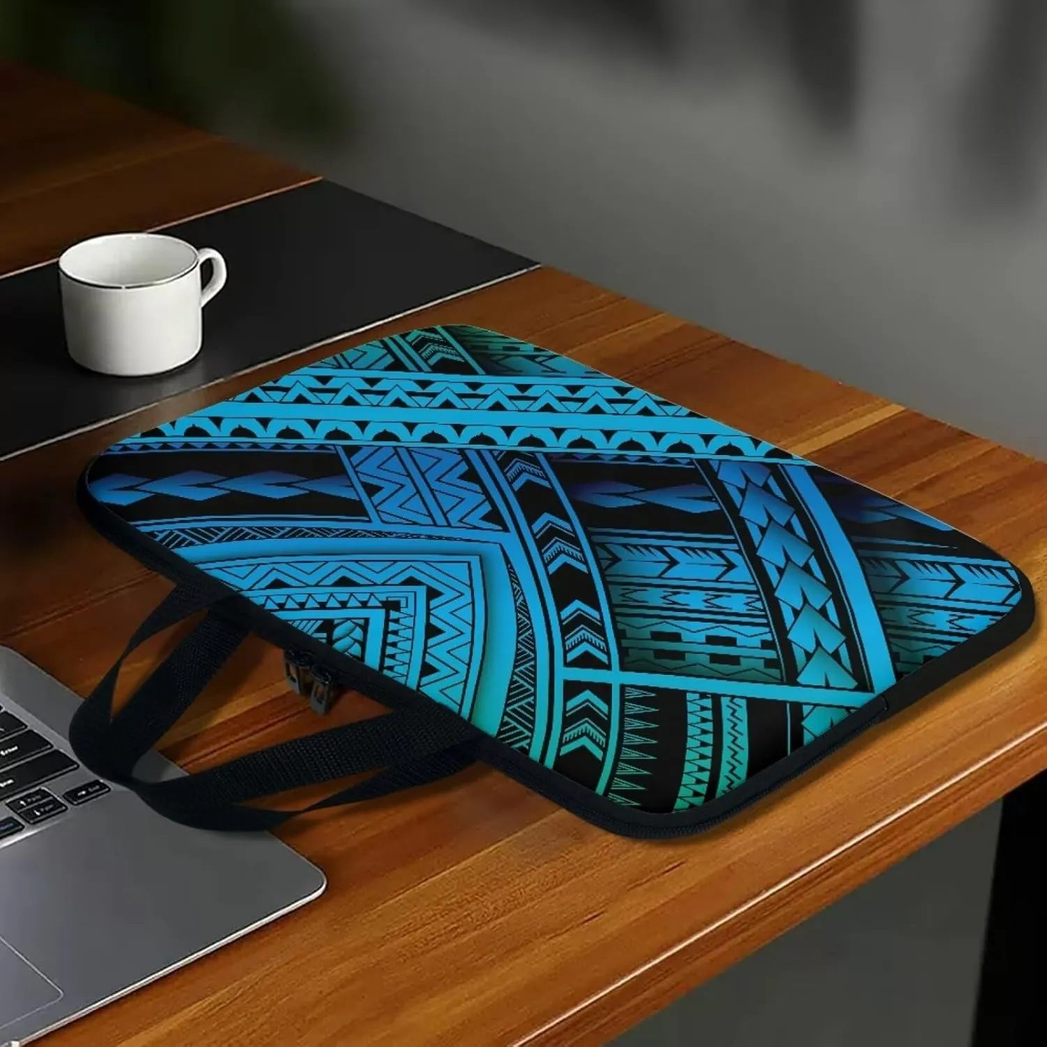3D Blue Marshall Inland Portable Waterproof Computer Bag, Lightweight Laptop Tote, Shockproof Protective Computer Bag for Women Men