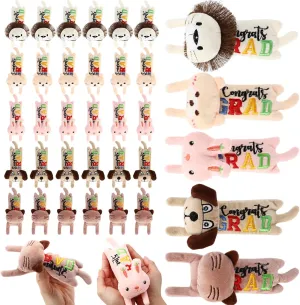 40 Pcs Mini Graduation Plush Stuffed Animals Bulk 6.69'' Class of 2025 School Party Favors for Kids Kindergarten End of School Years Gifts for Students Boys Girls
