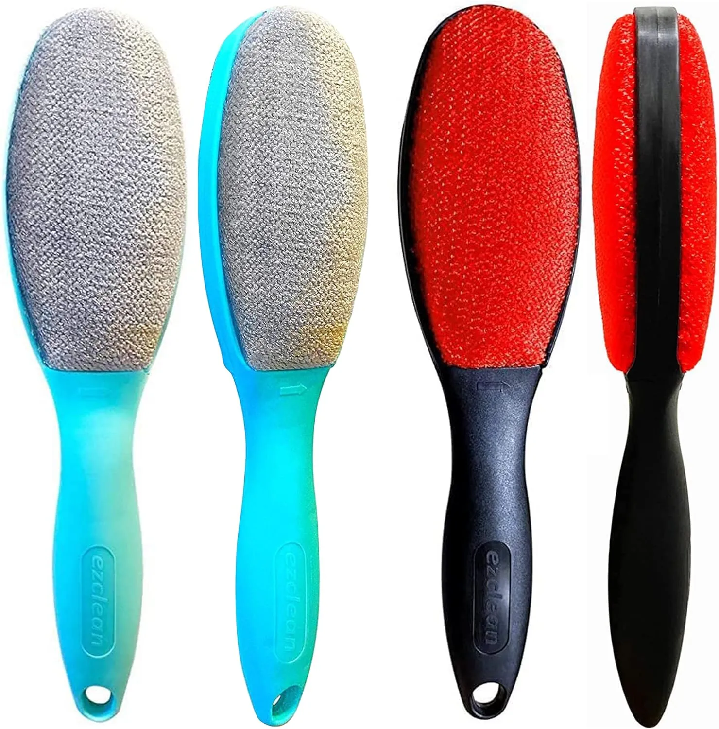 4Pack 2Colors Lint Brush for Clothes, Furniture, Couch - Pet Hair Remover, Reusable for Clothes, Velvet, Fabric - Pet Lint Brush