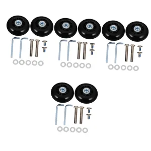 4sets Travel Suitcase Wheel Replacement Universal Luggage Wheel Kit Rubber Aluminum Caster Wheels Easy to Fit and Replace for Suitcases 2pcs*4
