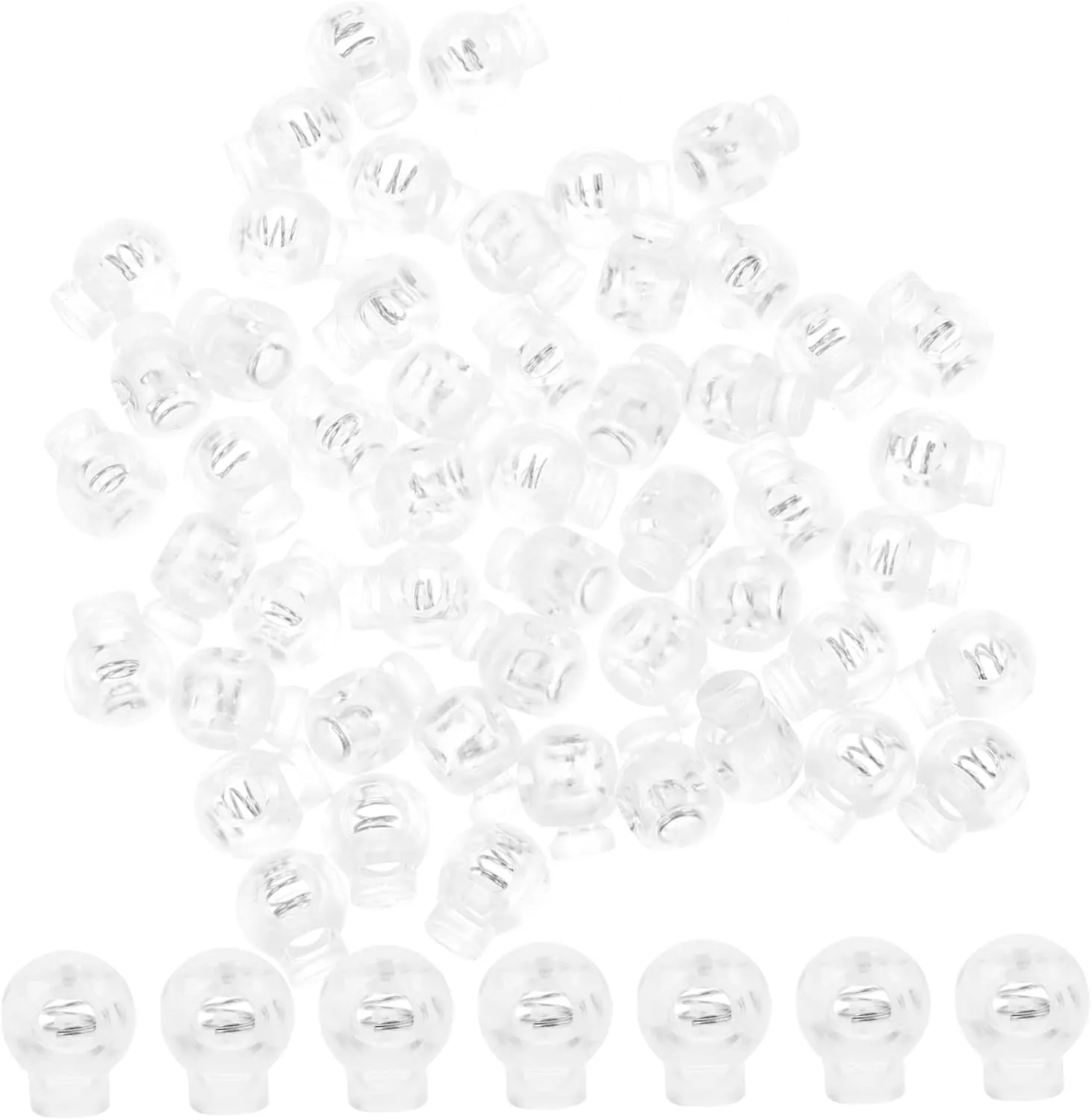 50Pcs Durable Spring Cord Locks for Drawstrings Elastic Cords and Lanyards Practical Replacement Stoppers for Clothing Bags Sportswear and Projects
