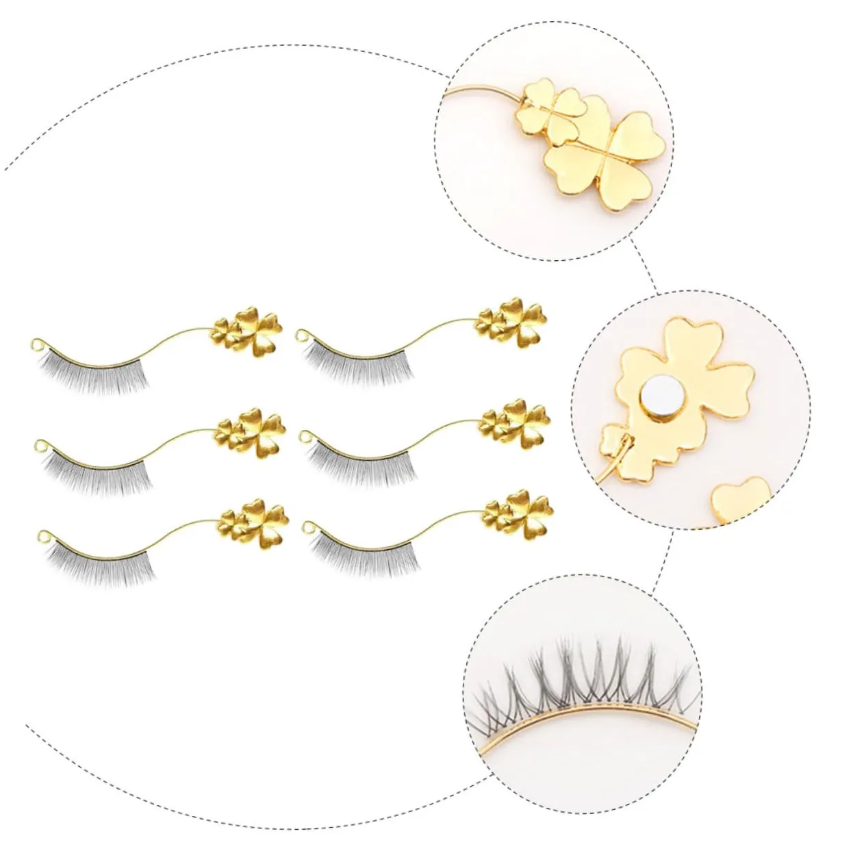 6pairs Eyelash Display Board Magnetic Stand for Eyelash Extensions Premium Salon Supply for Easy Application and Selection of False Lashes Resistant and Convenient Tool
