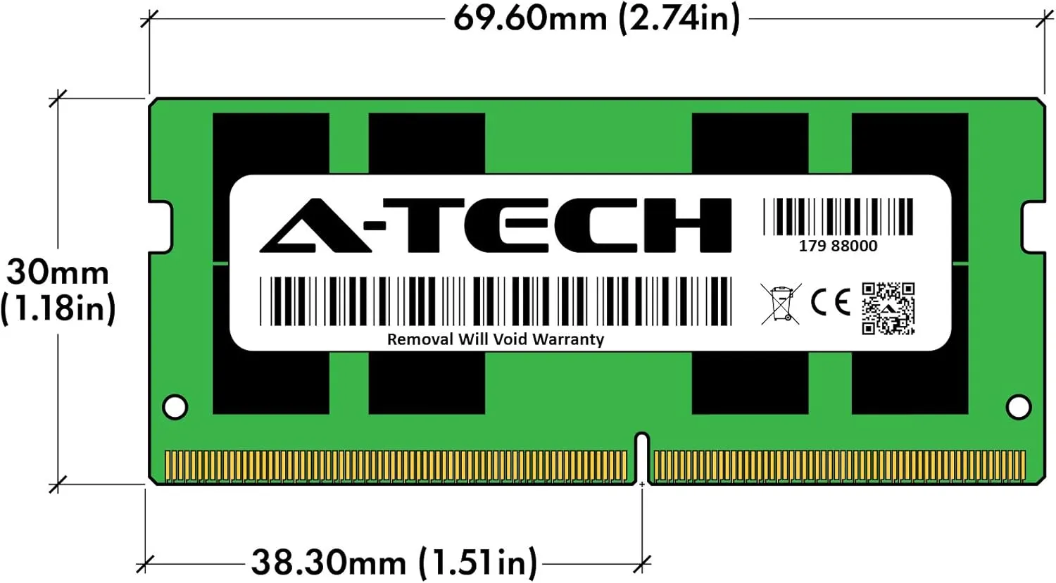 A-Tech 16GB RAM for Lenovo IdeaPad 3/3i Laptop | DDR4 2400MHz PC4-19200 SODIMM 2Rx8 1.2V 260-Pin Non-ECC SO-DIMM Memory Upgrade
