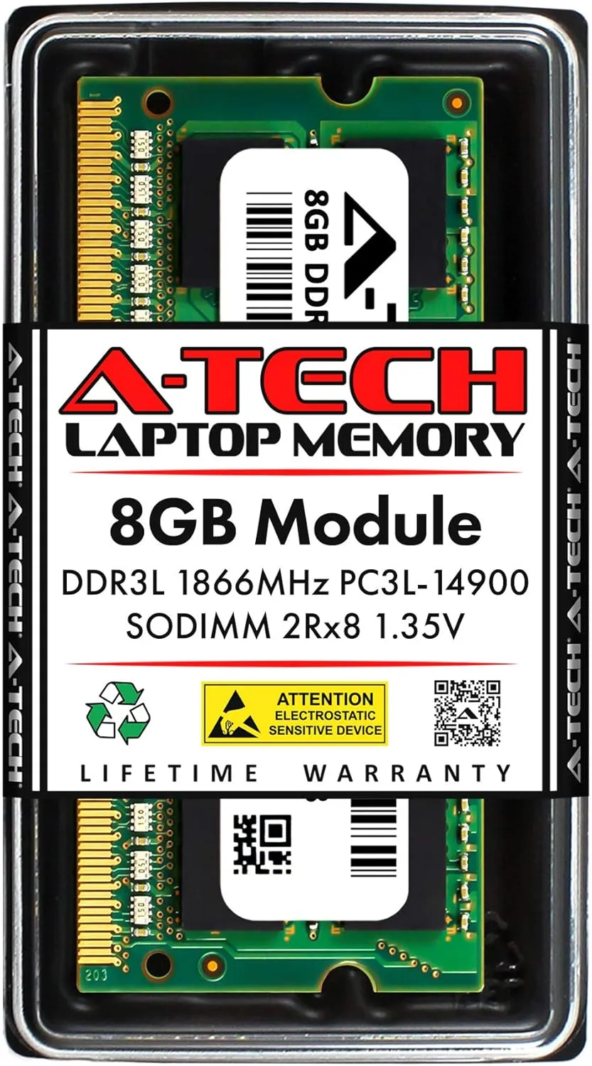 A-Tech 8GB RAM for Dell Inspiron 15 3000 Series (DDR3), 3543 | DDR3 1866MHz PC3-14900 SODIMM 1.35V Non-ECC Memory Upgrade