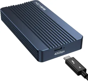 ACASIS 40Gbps M.2 NVMe SSD Enclosure, Only Compatible with Thunderbolt 4/3 USB4,TBU405 Air for M1 M2 Pro/Max, Tool Free Installation, Support M-Key Interface B M 2280/2260/2242/2230 SSD Size
