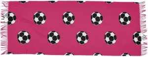 Acpiggto Winter Scarf Warm Shawl Soccer Football Sports Purple Pink Faux Cashmere Wool Scarves