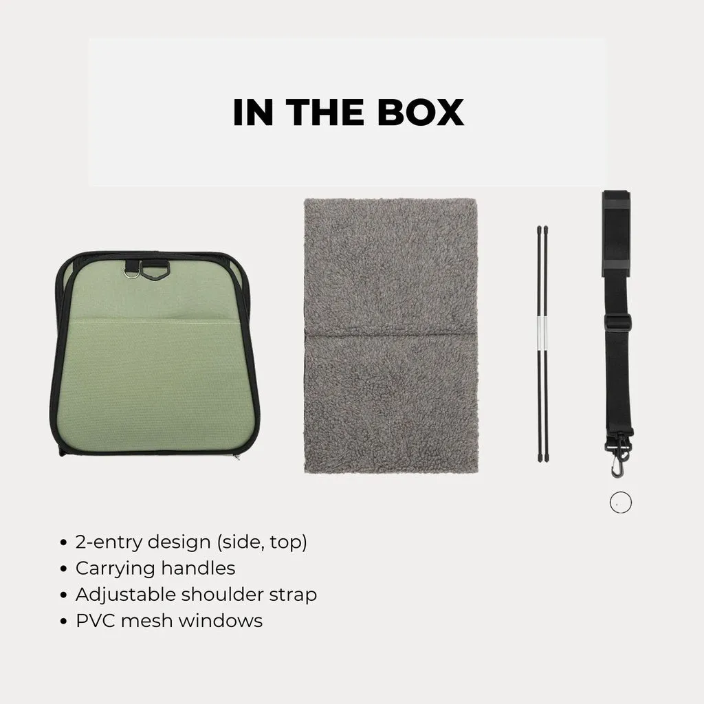 Adjustable Portable Pet Carrier-M Size (Green)