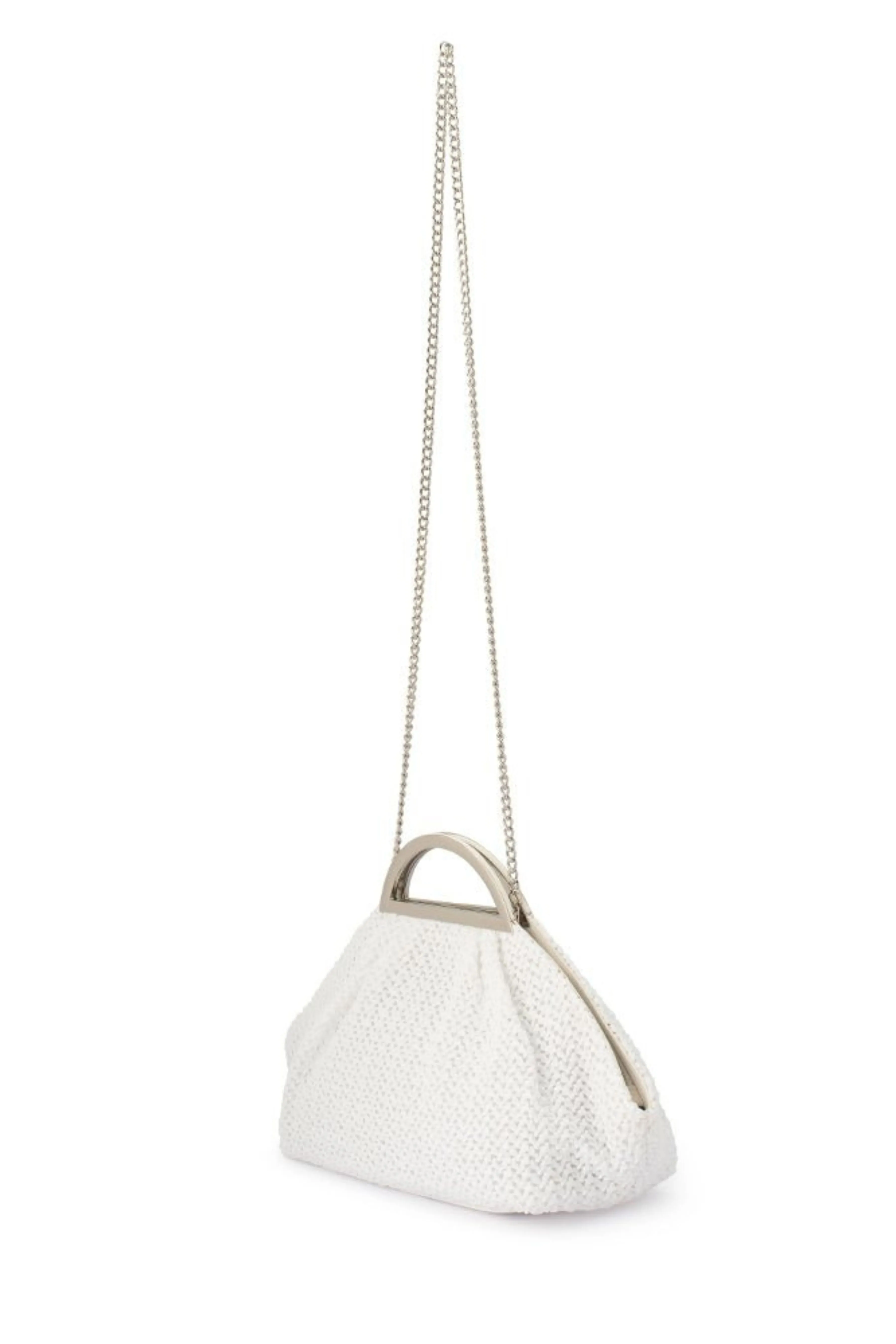Adriana Woven Handle Bag - White