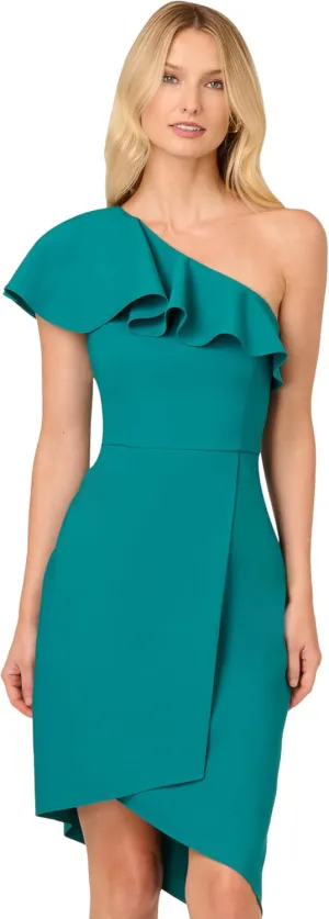 Adrianna Papell Women's Stretch Crepe Short Dress