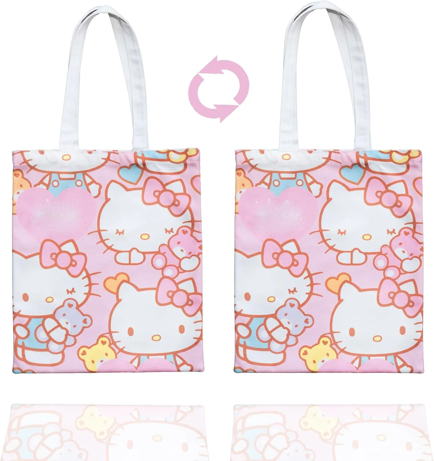 Aesthetic Canvas Tote Bag Cute Reusable Cotton Cloth Crossbody Bag Handbag Work Shopping Gym Kitchen