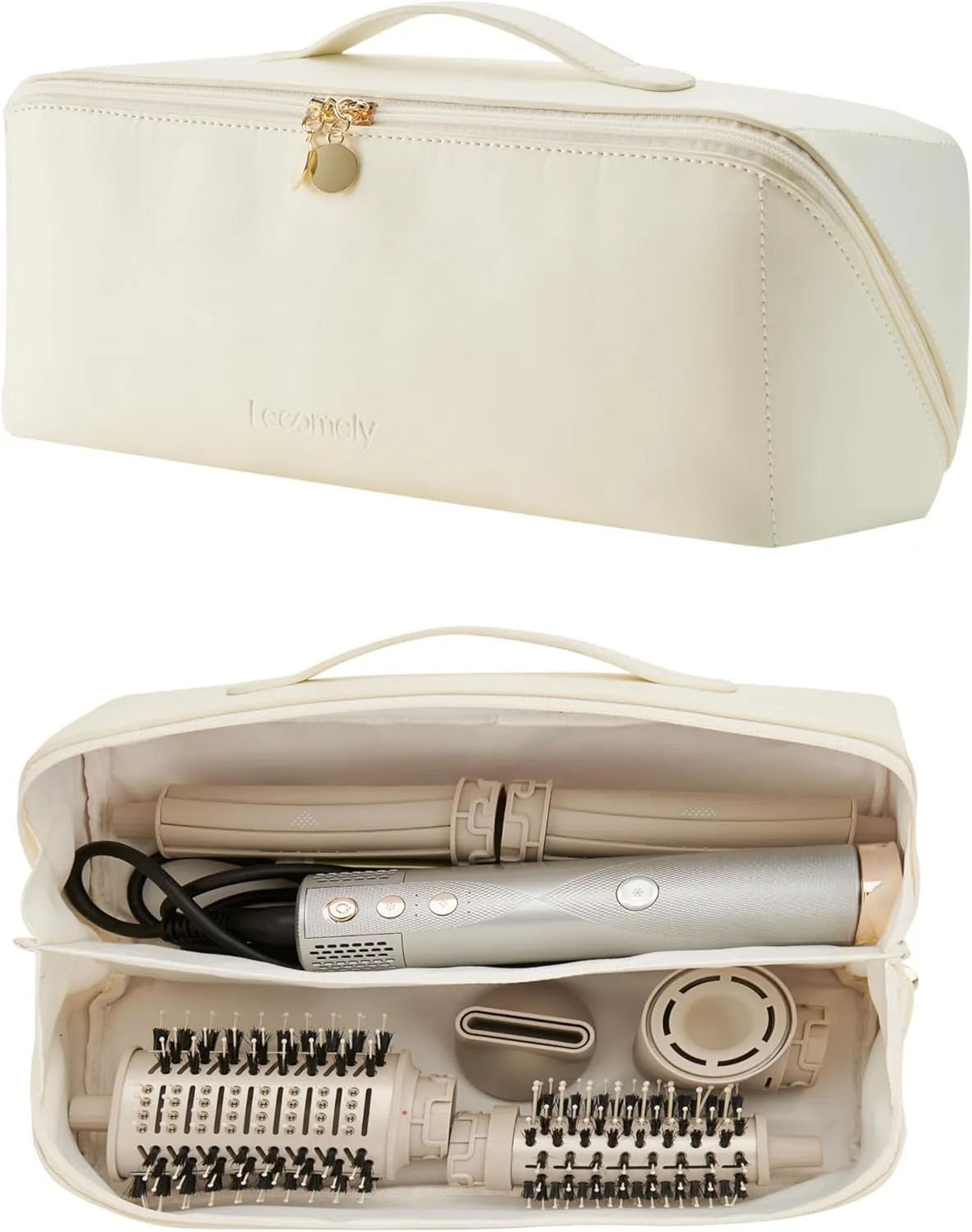 AirEdge A3 Air Wrap Hair Styler Bag Luxurious Leather Build Travel-Ready Design Fits all Accessories of multi-styler brushes, nozzles, curls Universal Fit (Only Bag)