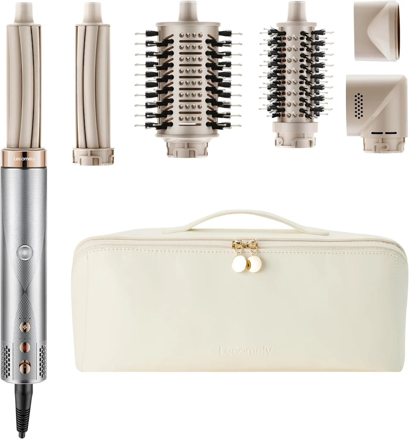 AirEdge A3 Air Wrap Hair Styler Bag Luxurious Leather Build Travel-Ready Design Fits all Accessories of multi-styler brushes, nozzles, curls Universal Fit (Only Bag)