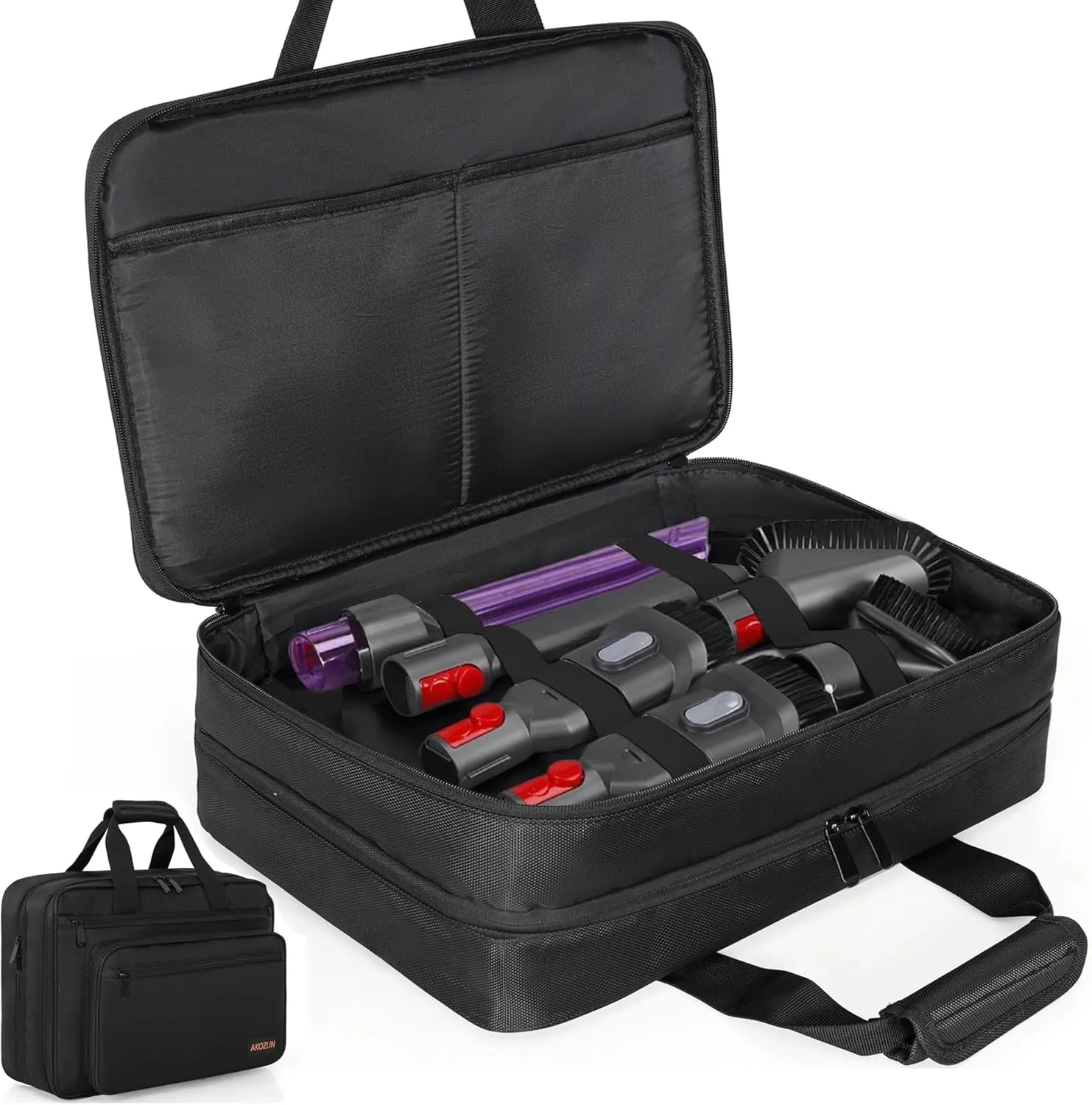 AKOZLIN Accessories Storage Bag for Handheld Vacuum Cleaner V6 V7 V8 V11 V10 V12 V15 DC58 DC30 DC62 DC74 Multi-pocket Home Tool Accessories Carrying Case