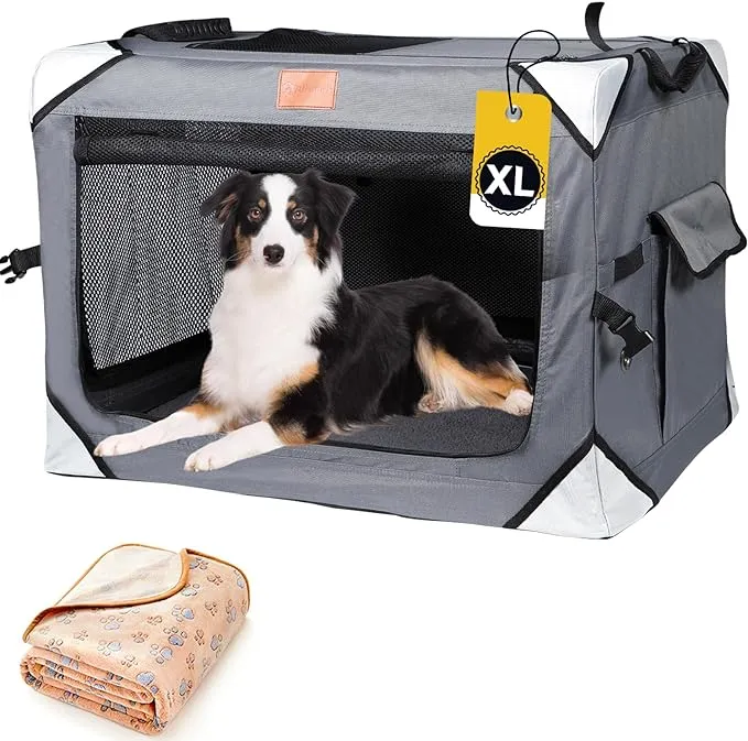 AlfaTok - Portable Foldable Pet Dog Puppy Cat Soft Dog Cat Crate
