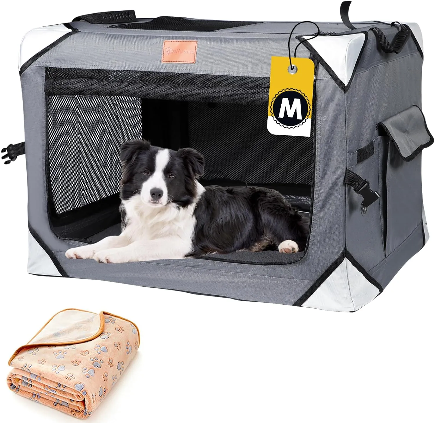 AlfaTok - Portable Foldable Pet Dog Puppy Cat Soft Dog Cat Crate