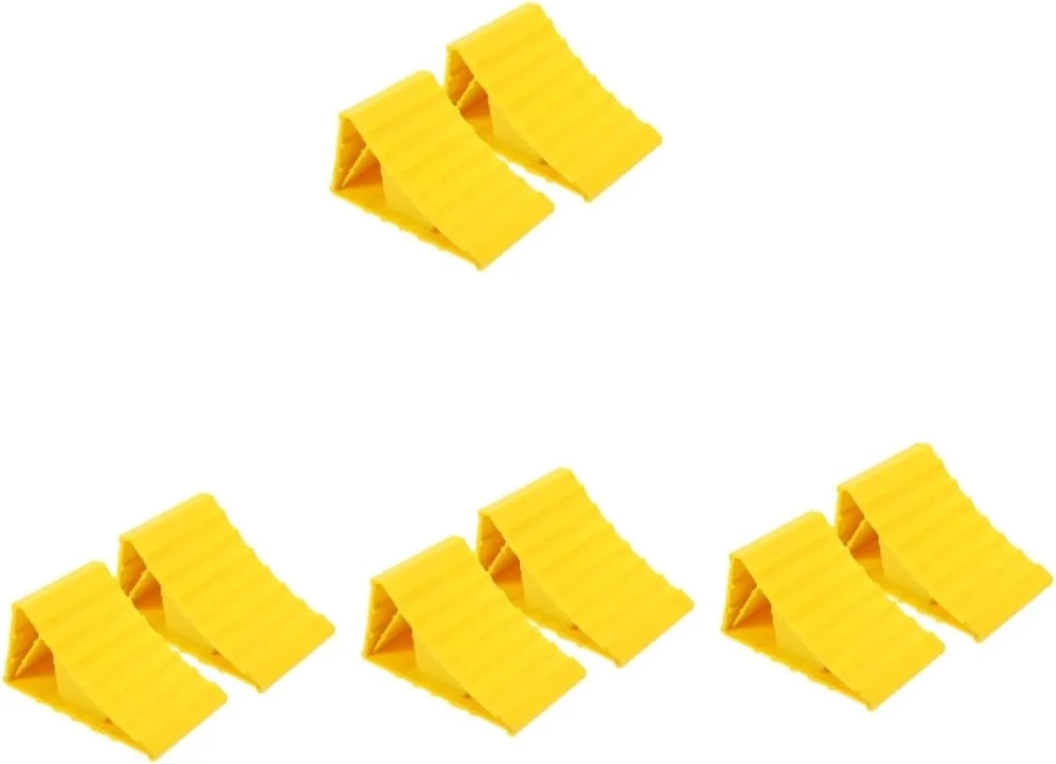 Alipis 4sets Motorcycle Wheel Chocks Rv Stabilizer Wedges Car Wheel Blocks for Rvs Travel Trailers 2pcs*4