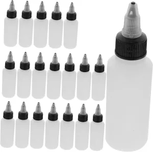 Alipis Ink Dispensing Bottles 20pcs Empty Squeeze Tubes Leakproof Caps for Pigment Storage