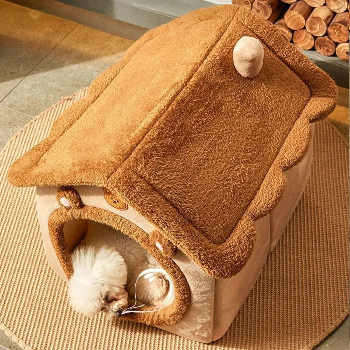 All Seasons Indoor Soft Cushion Pet Bed – Comfortable & Warm Dog/Cat Bed for Year-Round Comfort