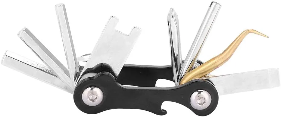 Alomejor Folding Repair Tool Set Multi Tool Repair Tool Set Diving Gear Tool Made of Metal for Repairing Jobs