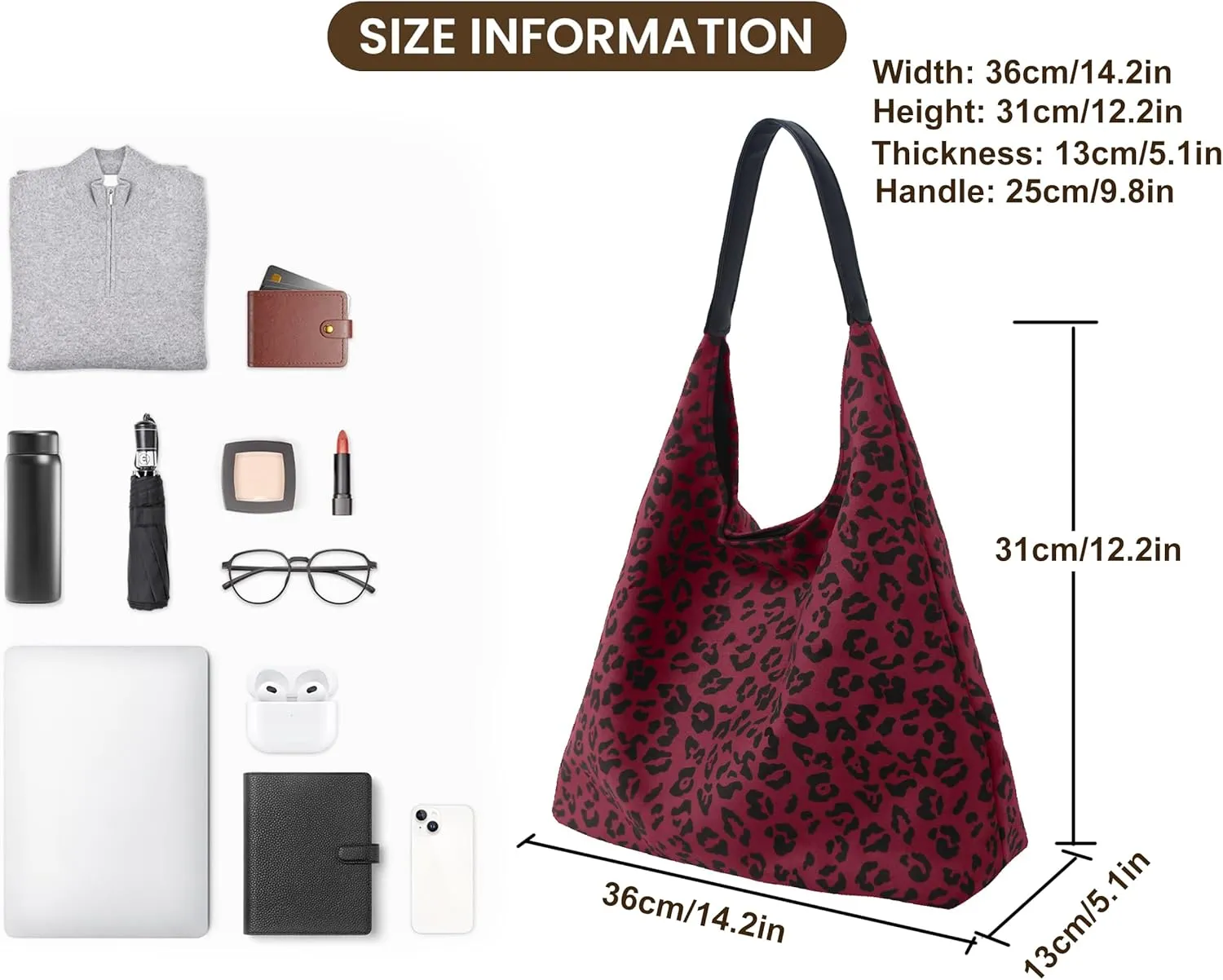 ALUWU Suede Bags for Women 2024 Retro Faux Suede Handbag Slouchy Hobo Bag Fall Purse