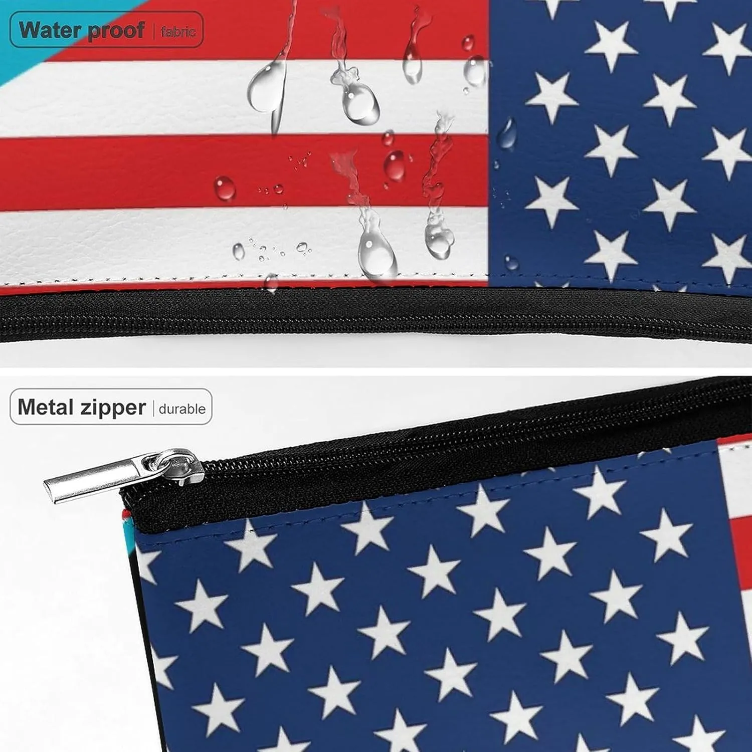America Bahamas Flag Cosmetic Bag Travel Portable Makeup Bag Large Capacity Toiletry Bag Women Storage Bags-3