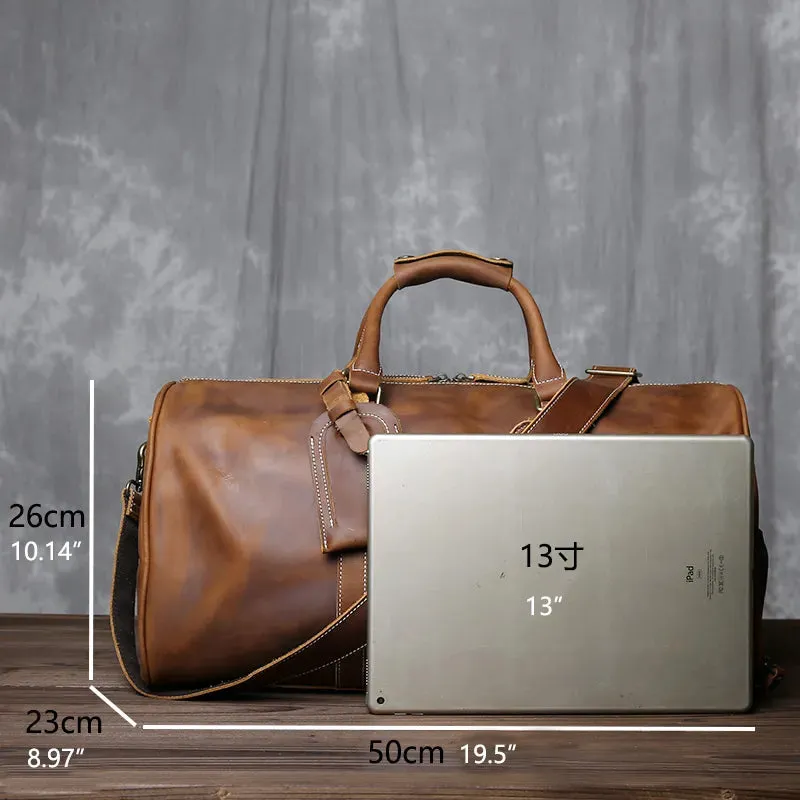 American Style Retro Leather Large Capacity Shoulder Bag
