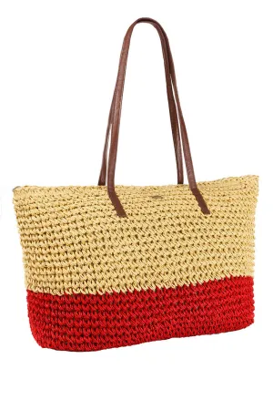 & Red Tan Express delivery in Special promotion Tote Crochet