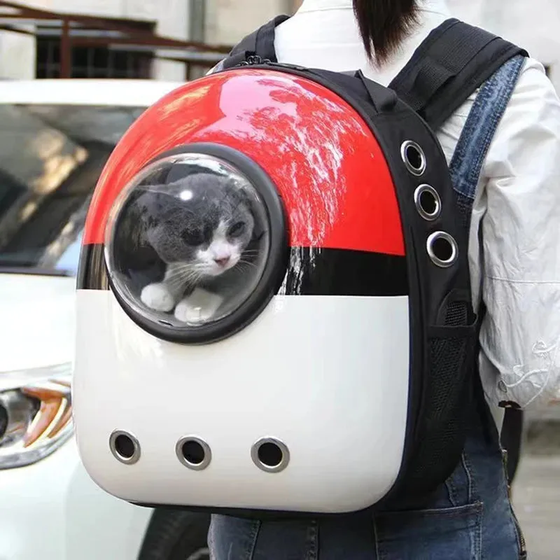ANYWAGS Pet Carrier Yellow Duck Print Breathable Space Capsule Travel On the Go Bag For Pet