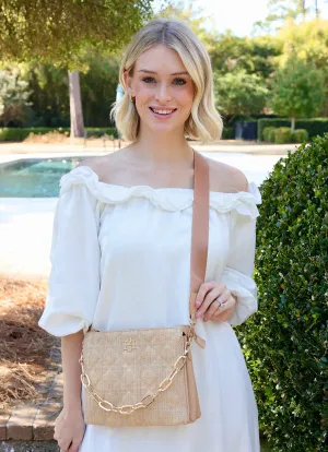 Ariana Luxe – Natural Quilted Crossbody Bag